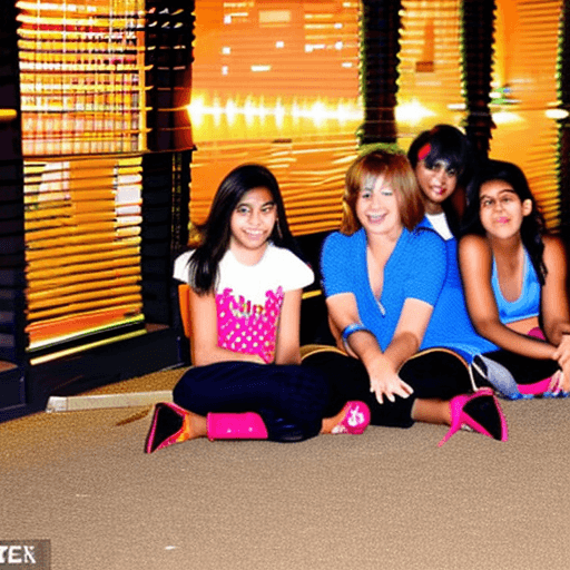 AI generated: a group of the hot 13 years old girls 