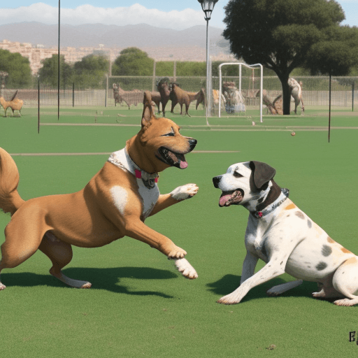AI generated: perros de raza dalmatas jugando en el parque