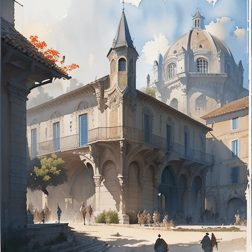AI generated: raoul Giordan influenced art, Provence, Watercolor, trending on artstation, sharp focus, studio phot...