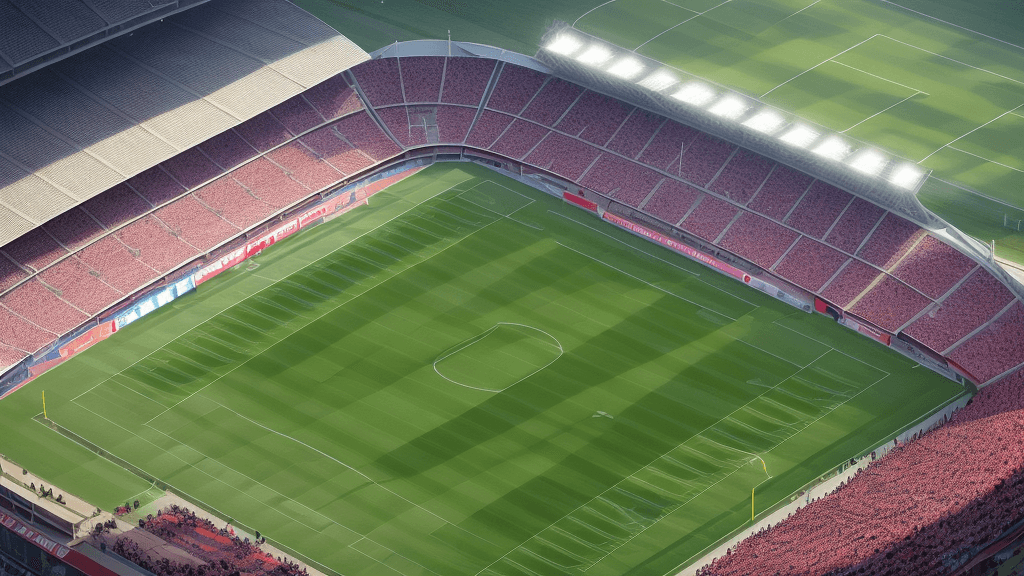 AI generated:  A football stadium, ma yimshi fc, a phrase of ma yimshi fc.