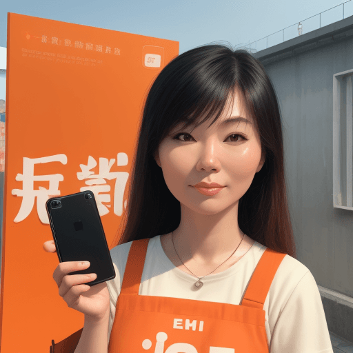 AI generated: Post for social media, eSIM, travel, phone, internet, Taiwan, asian woman, orange and white, simple ...