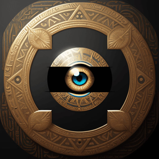 AI generated: Hyper realistic eye create a detailed horus eye logo symbol in a circle frame
