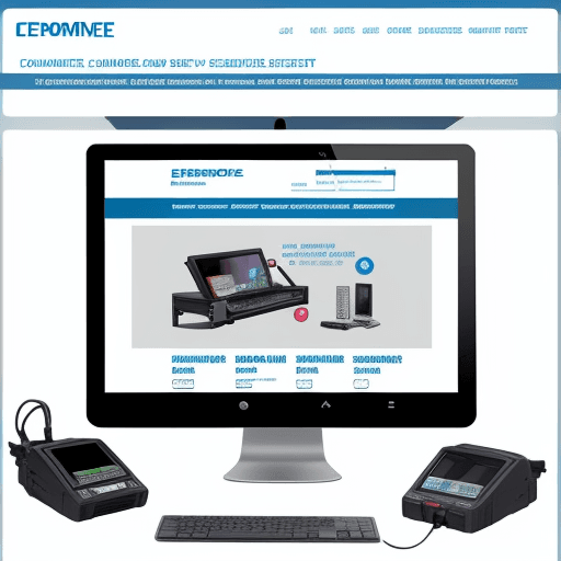 AI generated:  e-commerce website for electronics, clear text , 