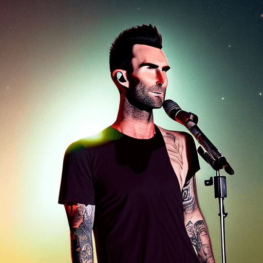 AI generated: adam levine on a full moon