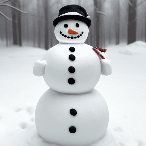 AI generated: Human snowman