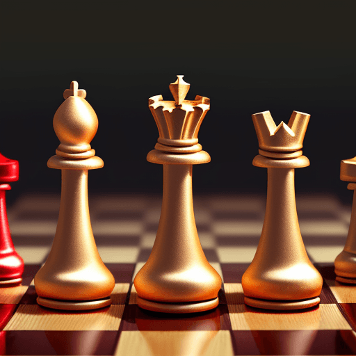 AI generated: Some chess pieces whith Christmas theme.

