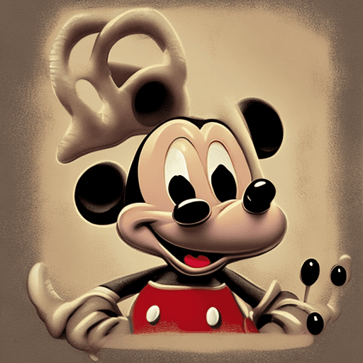 AI generated: cut:: Mickey Mouse:: inspired by critters movie
