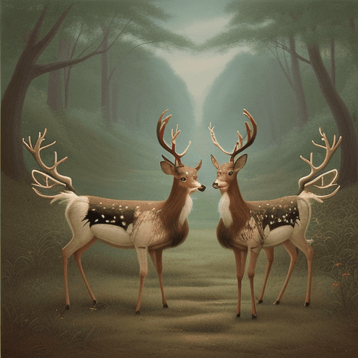 AI generated: Rural art, rural art paintings and illustrations with the theme of ginseng and deer antlers,
 8k