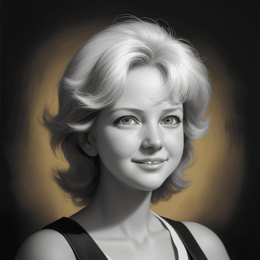 AI generated: donald trump by edison blakeney, in the style of heather theurer, expressive black and white, joyful...