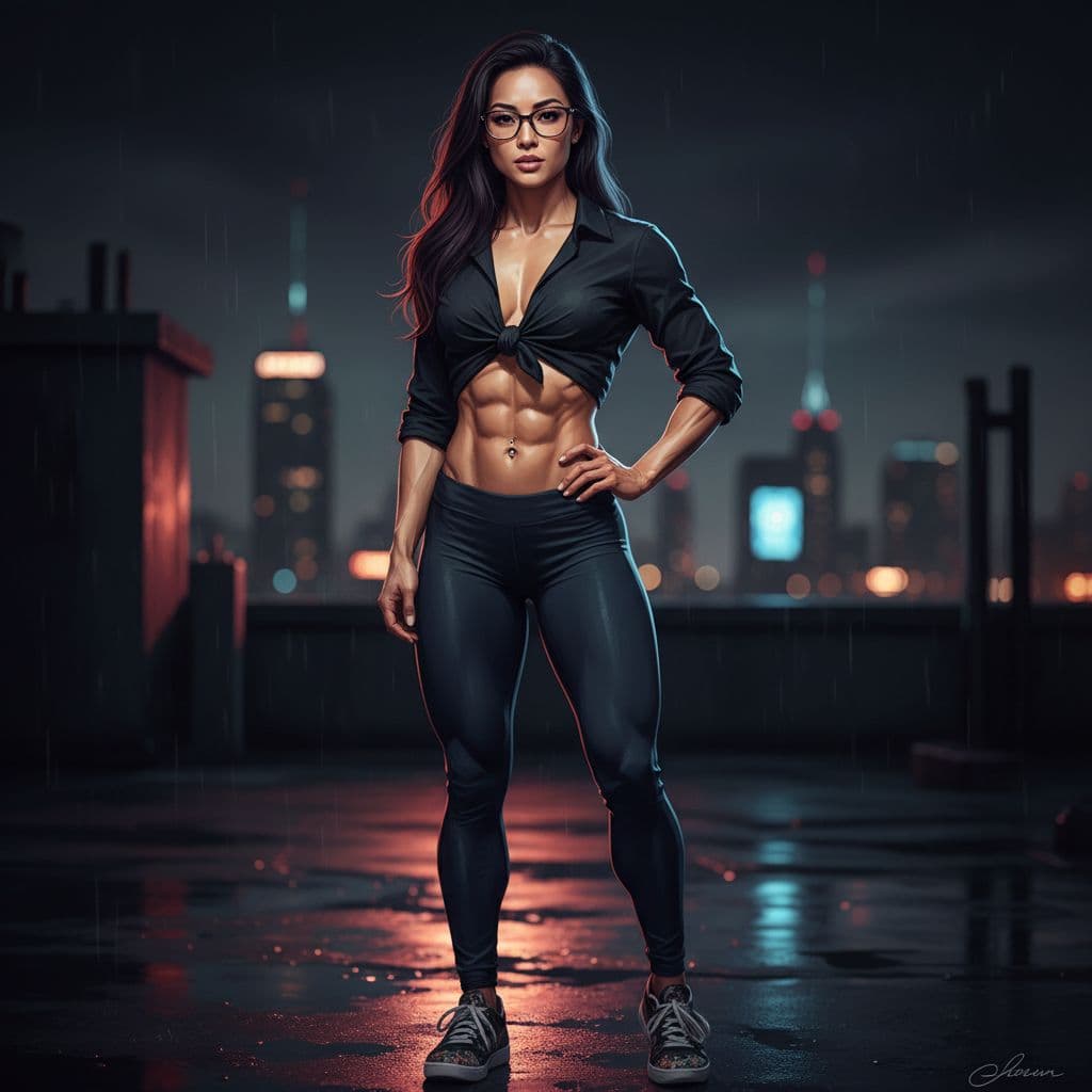 AI generated: 24 year young niji anime asian girl, very sultry look, so hot girl, beautiful charismatic girl, so h...