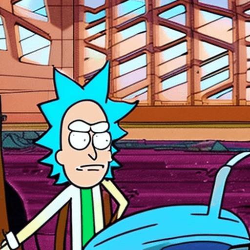 AI generated: rick and morty