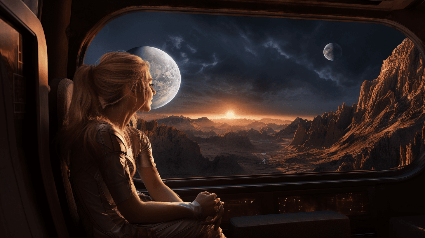 AI generated:  shot from behind, masterpiece, photorealistic, raw, : 1. 4) , a blonde, beautiful, young female ast...