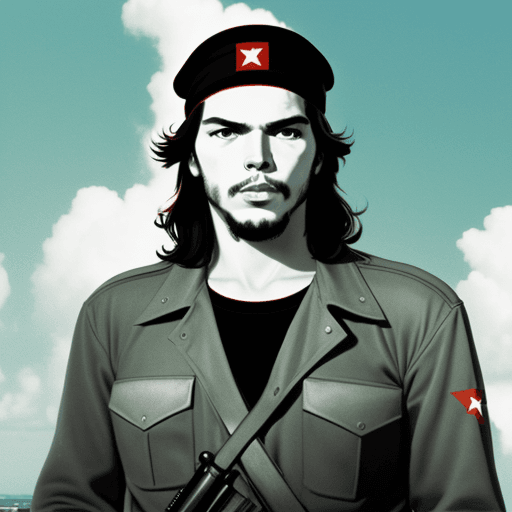AI generated: che guevara in 80s Miami Style --ar 9:16