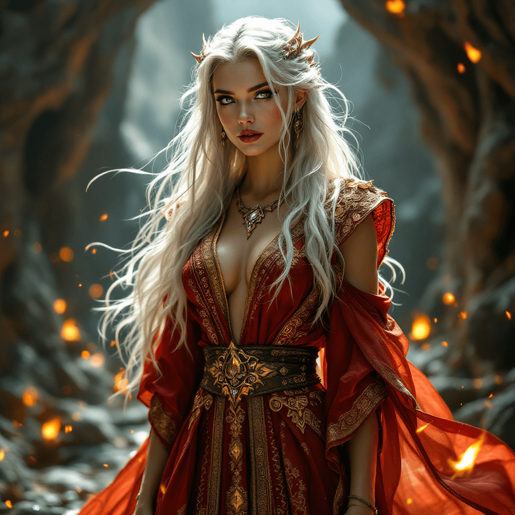AI generated: The Dragon Spirit Shaper: A shapeshifter with long, platinum blonde hair that seems to shimmer like ...