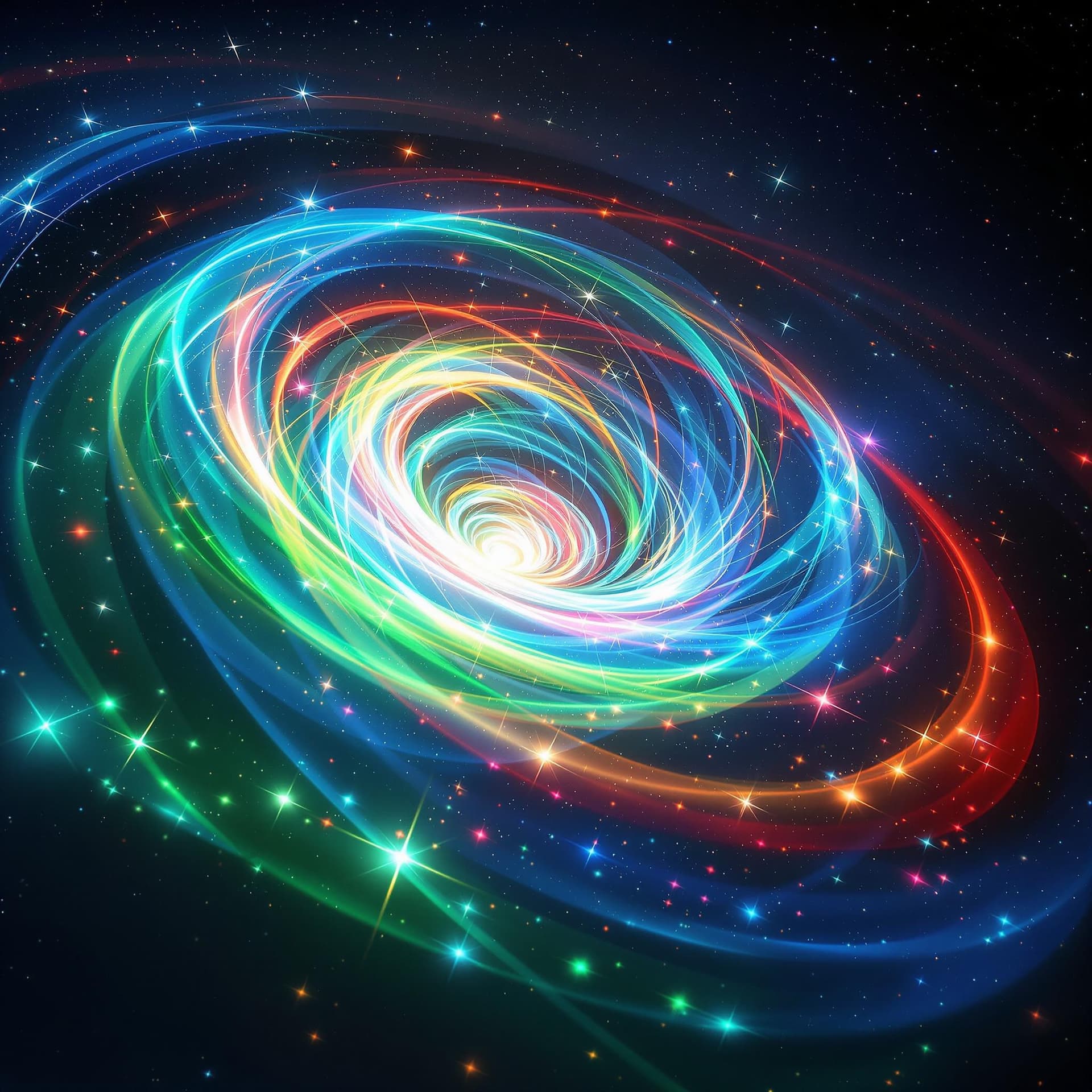 AI generated: The translucent toroid 3D cone of mesmerizing beauty, gleaming with iridescent hues of azure and eme...