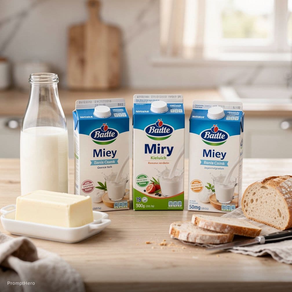 AI generated: Create a photorealistic product bundle image using the provided product images.

Arrange the dairy p...