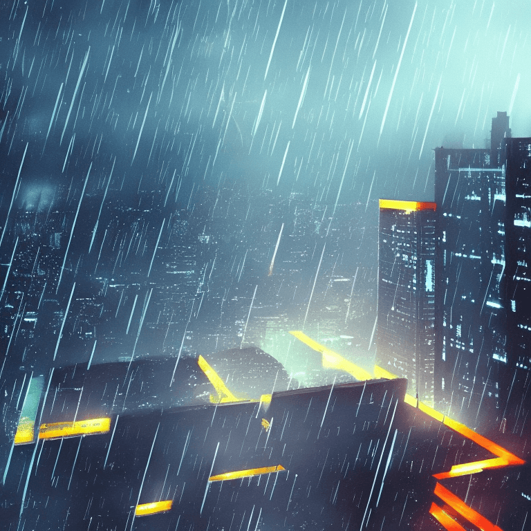 AI generated: "100": "Blade Runner 2049, (( night)), dark sky, (dark), lakeside city, night view from above, rooft...