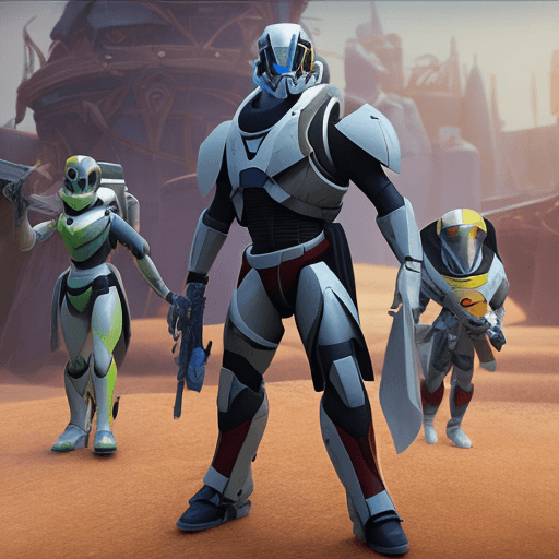 AI generated: photo of a young adult destiny guardian, disney pixar