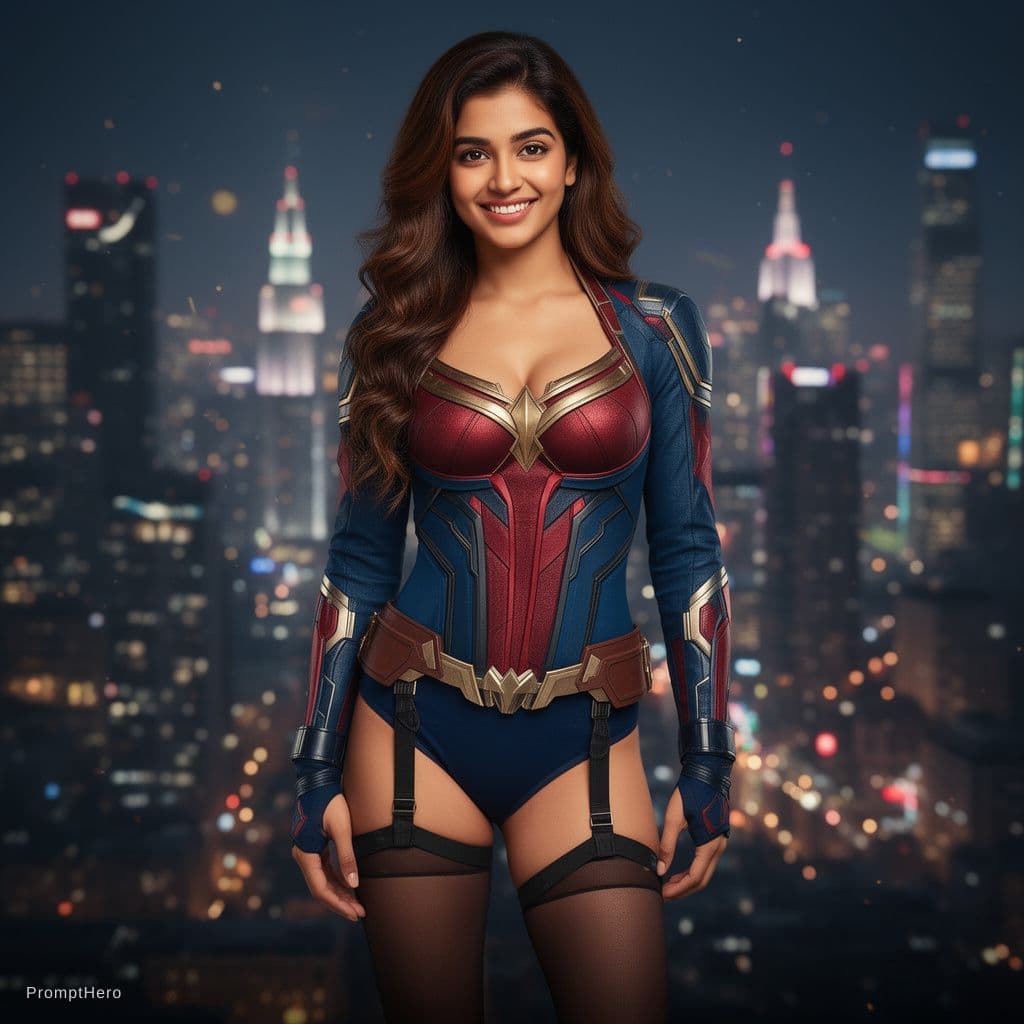 AI generated: (Mrunal thakur , disha patani , indian actress), masterpiece photography, RAW, ((detailed facial fea...