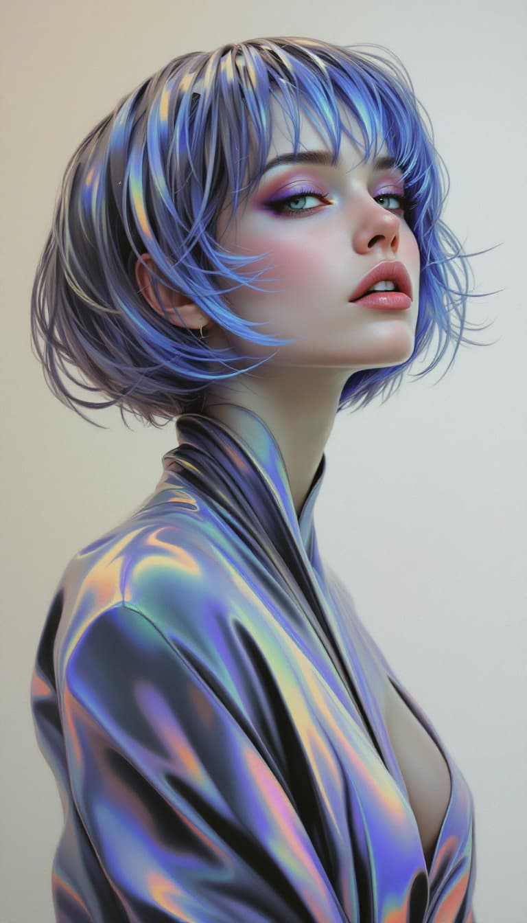 AI generated: In this remarkable hyperrealist painterly oil painting, the artist brilliantly merges styles evocati...