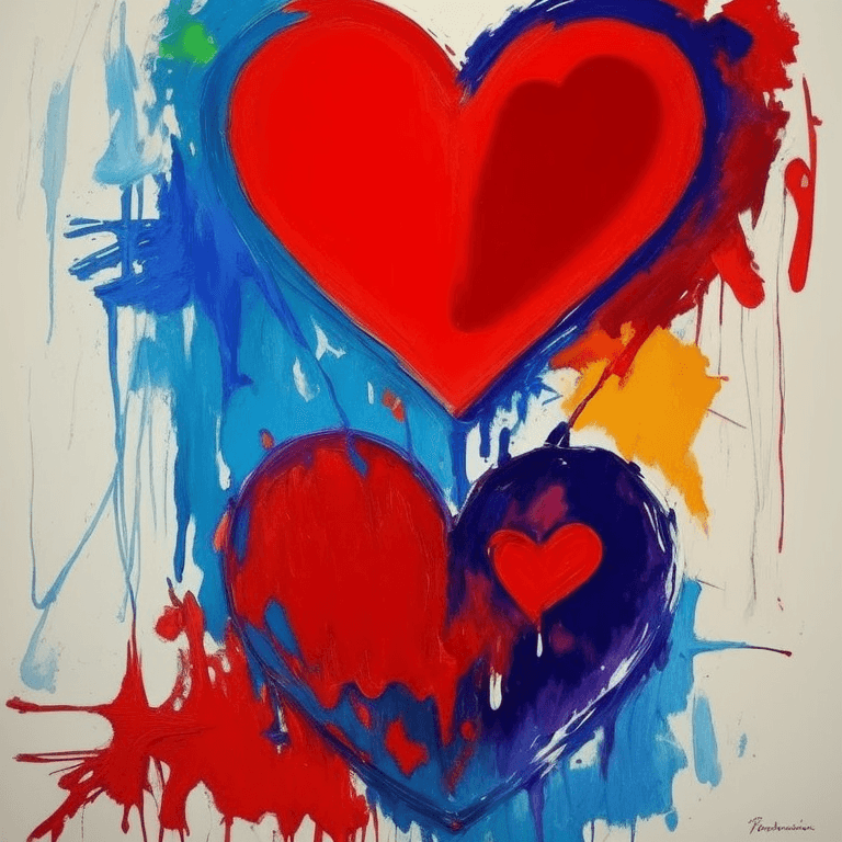 AI generated: painting, expressionism, art, heart