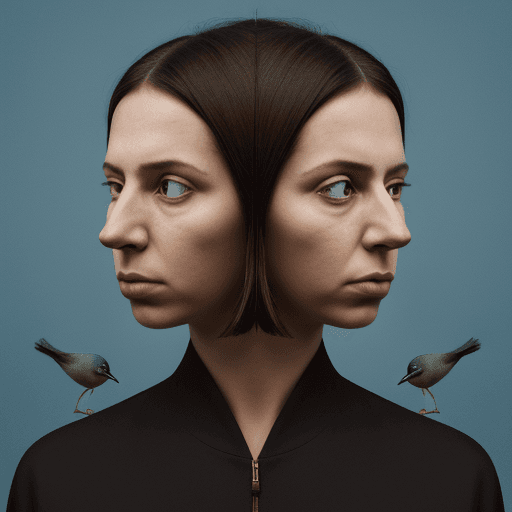 AI generated: a piece of artwork that contains multiple birds, a woman and a lady, in the style of bertil nilsson,...
