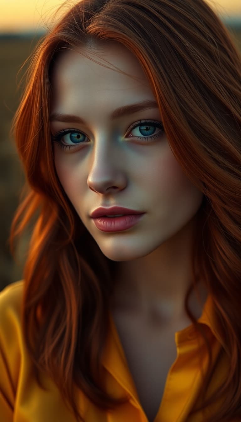 AI generated: "High resolution head & shoulders portrait image. Sony A1 camera, 75mm prime lens. Warm soft, slight...