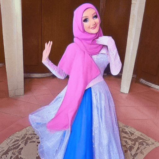 AI generated: Disney princess in hijab