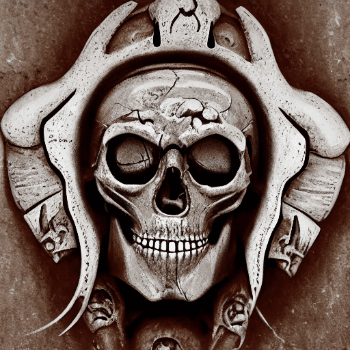 AI generated: Blood Sacrifice Blood God, Cranial Sacrifice Skull