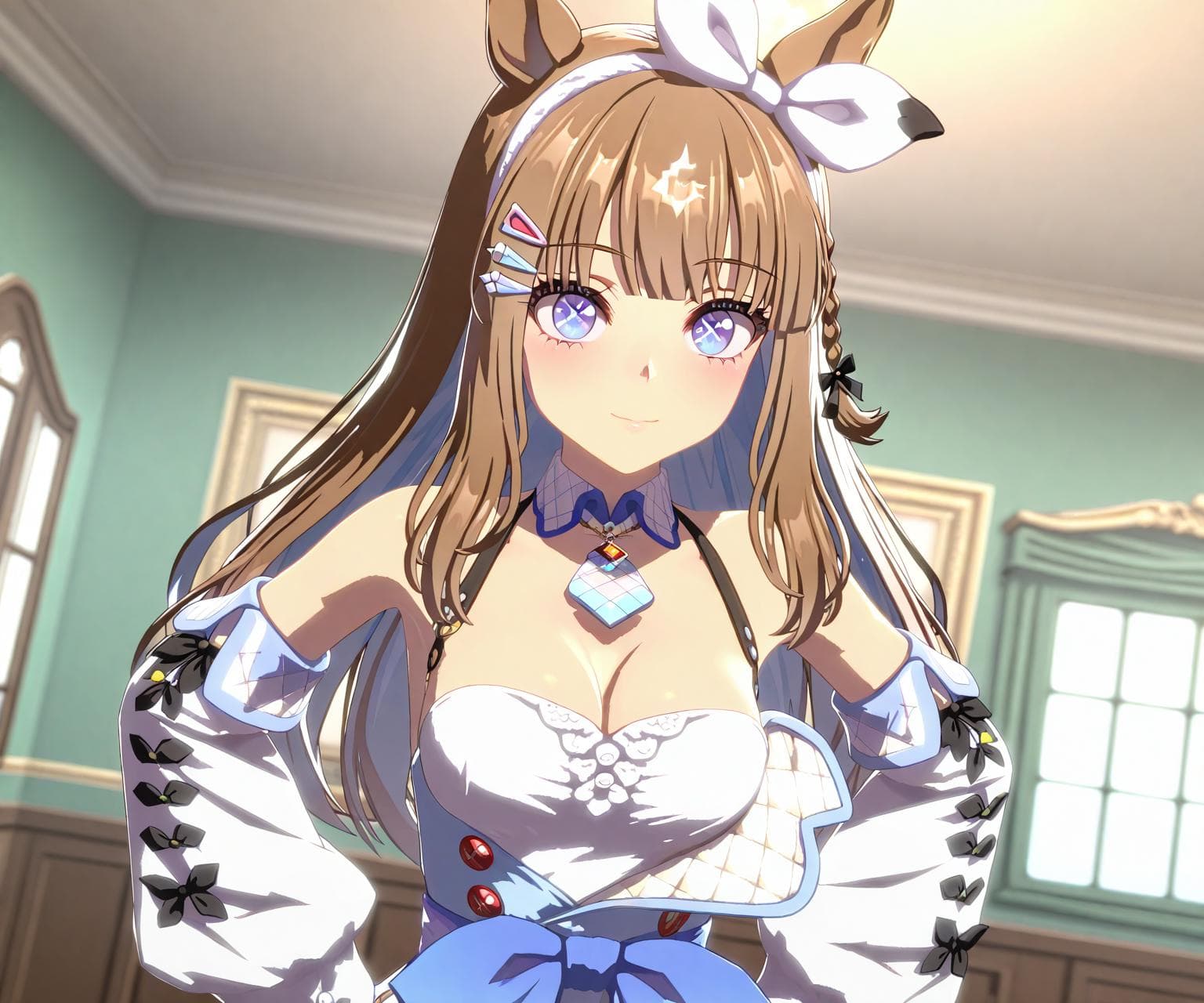 Almond Eye (Umamusume) in game style 3D ILL-v2