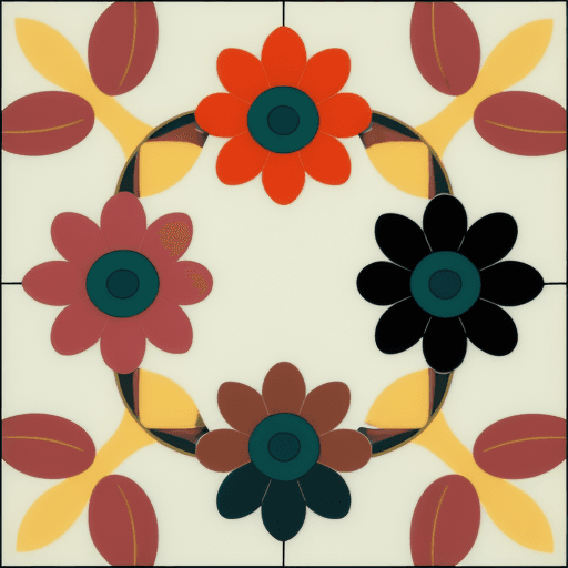 AI generated: Aesthetic Flowers :: retro design pattern :: multi-color :: simple --ar 2:3 --quality 2  --s 750