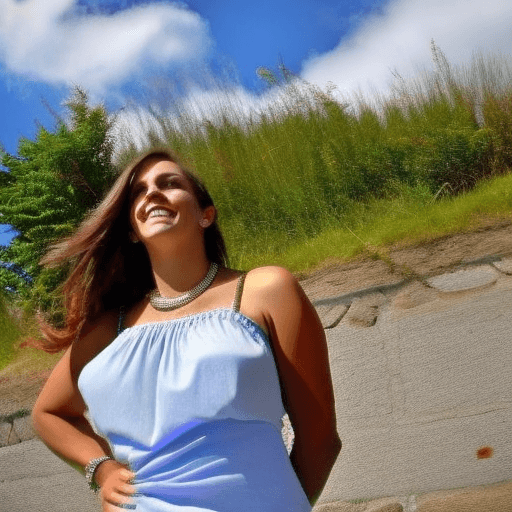 AI generated: HDR, high or low angle of view of any nationality of((any very cute female ):1.35), ((any age)), on ...