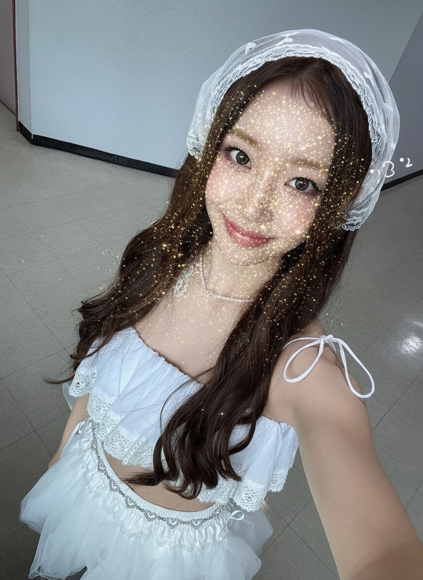 AI generated: A small amount only on the face and head 