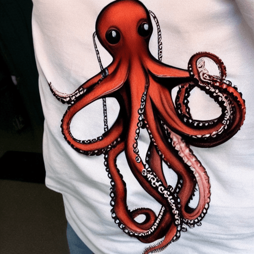 AI generated: I want a human octopus holding a lock in its arms