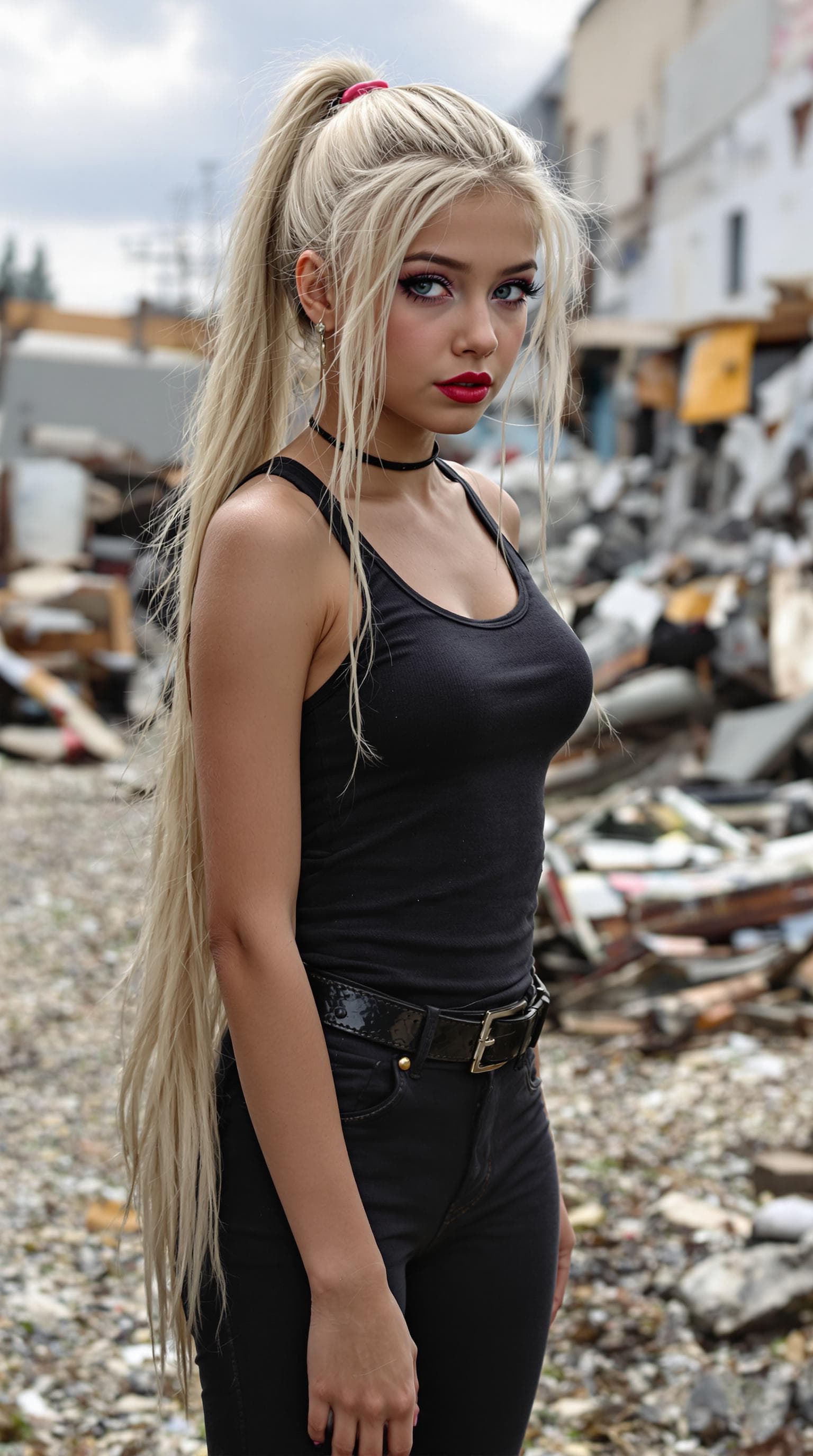 AI generated: a professional photo of a exceptionally beautiful girl (tween) in the world, highly detailed, futuri...