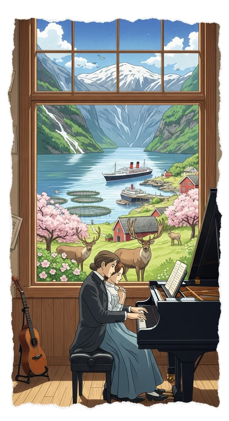 AI generated: A mesmerizing collaboration of artistic worlds, as if Studio Ghibli and Claude Monet had painted a m...