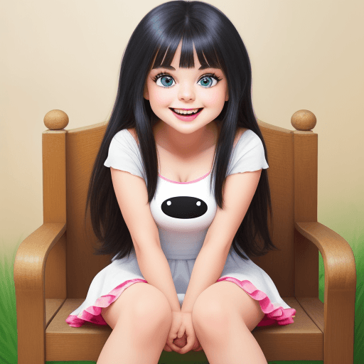 AI generated: Cartoon lots of beautiful girlssmiling, cute, big beautiful eyes, fully seated