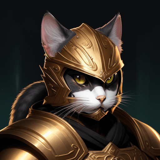 AI generated: An aign study, backlit, light rays, highly detailed, trending on artstationnthropomorphic cat warrio...