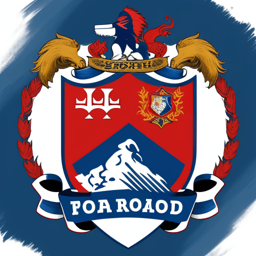 AI generated: escudo de futbol, con el nombre de Union Mompellier, con un tiburon, referencia a la liga fantasy y ...