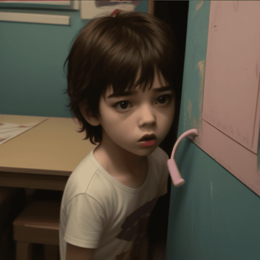 AI generated: kid playing roles in adult world
