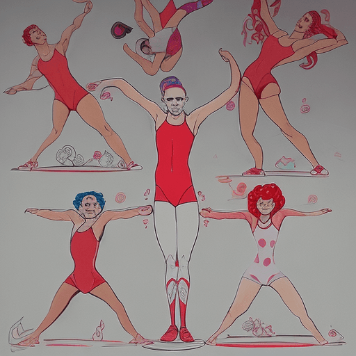 AI generated: dibuja en un folio el contorno de un mallot de gimnasia ritmica que tenga incrustaciones de brillant...