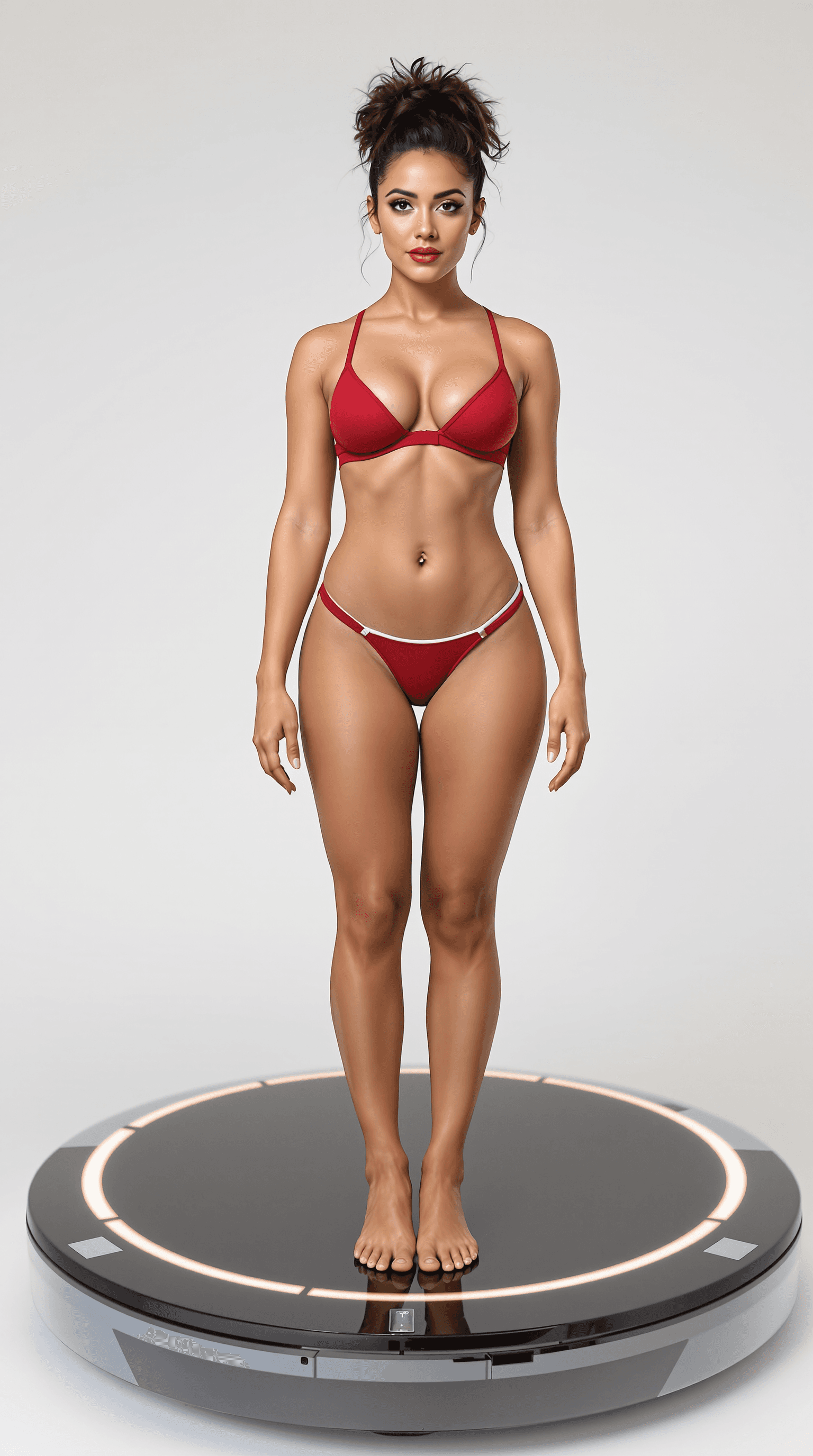 AI generated: "A hyper-realistic, ultra-detailed full-body depiction of a stunning British woman, standing natural...