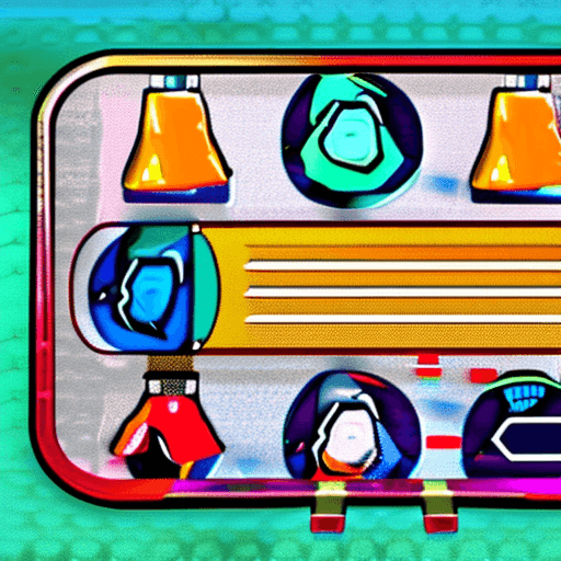 AI generated: Midjourney style, a VR game UI environment with a cartoonish and childish style, player visible with...