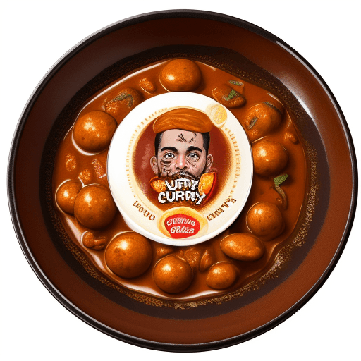 AI generated: a ultra high res, realistic logowhich says'curry muncher' on it