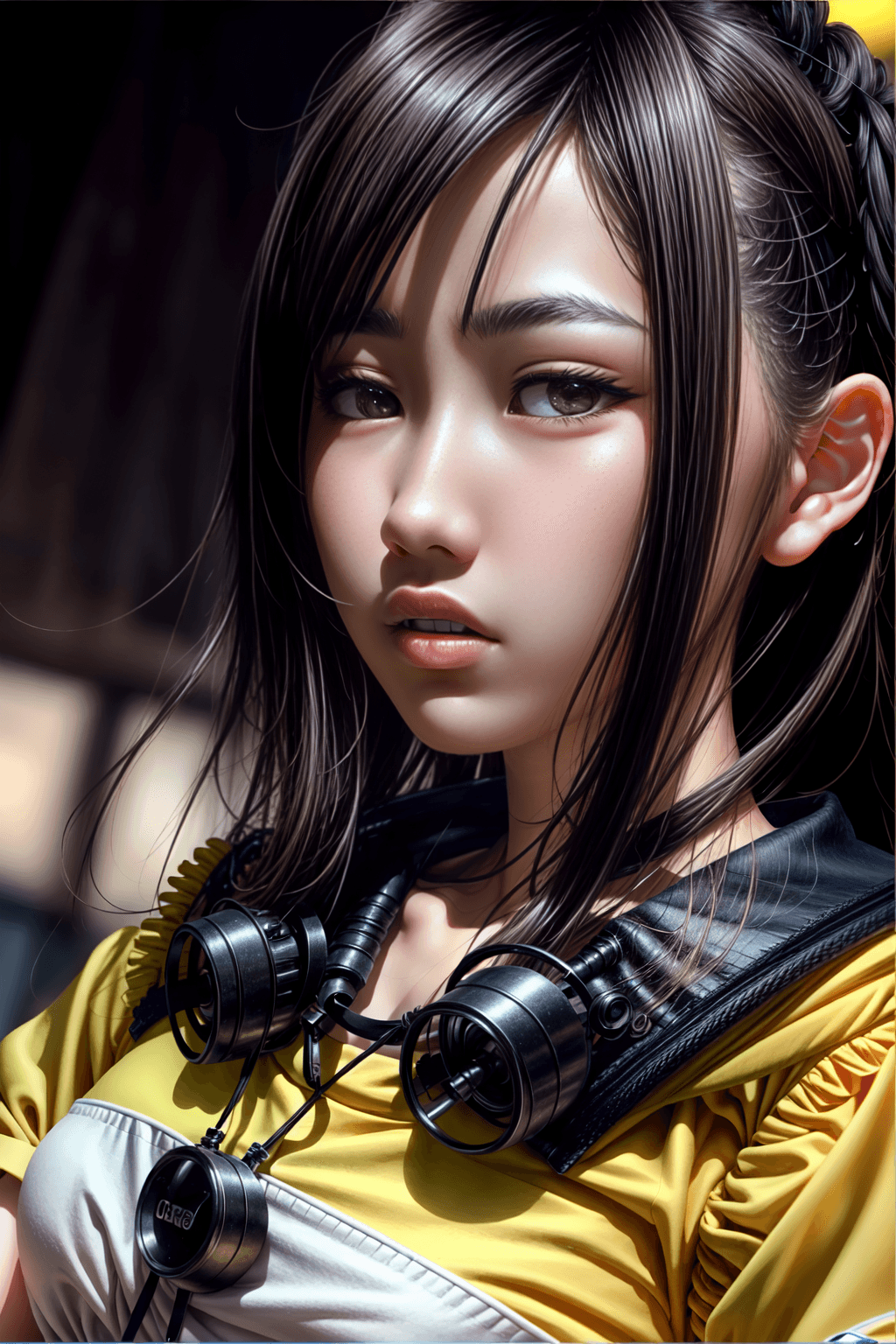 AI generated: cyberpunk landscape, ultra-realistic, cinematic lighting, ultra-detailed, detailed gorgeous face, be...