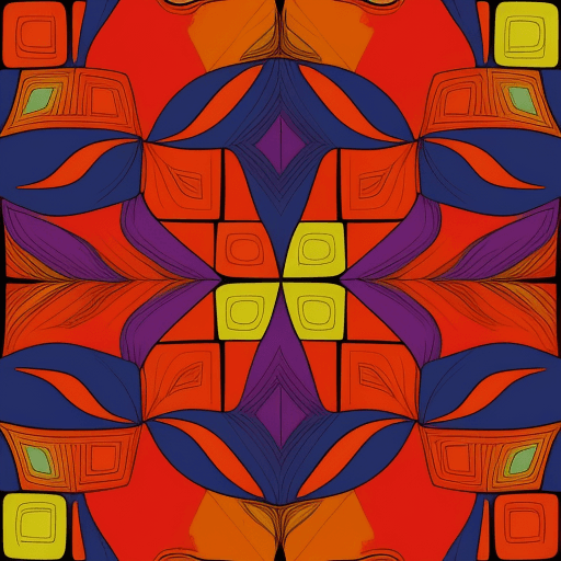 AI generated: african abstract pattern, vibrant colours, 2048x2048 pixels --upbeta --v 4