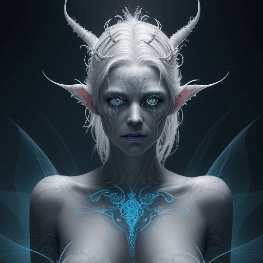 AI generated: High resolution, fantasy realism, inspired by Gerald Brom, full body portrait, Banshee, ghostly skin...