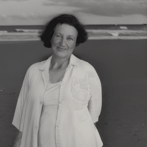 AI generated: Portrait of a Woman at the beach
