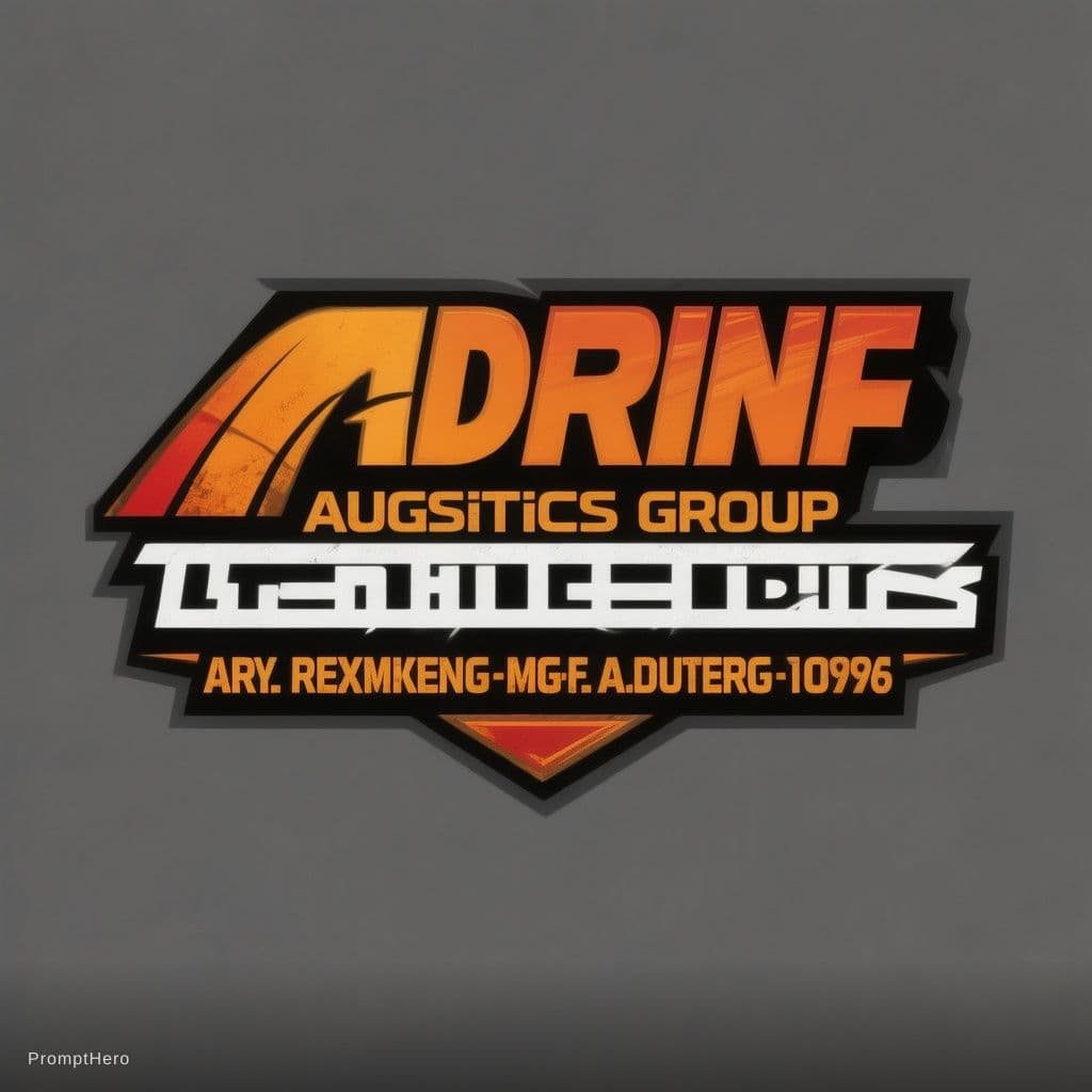 AI generated: a logo for the trucking company with the name ADF Logistics Group 