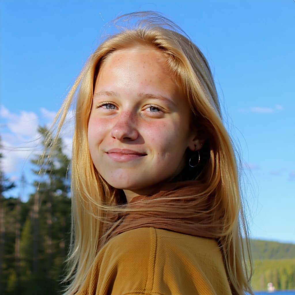 AI generated: beautiful swedish teen